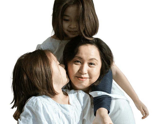 Mother with children